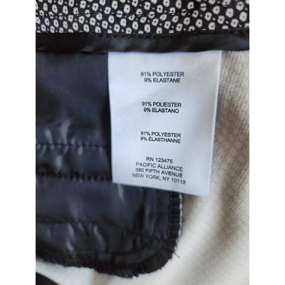 NWT Jones New York SYDNEY Womens Straight Leg Pants Sz 6 Classic Black Ivory JNY - Picture 7 of 8